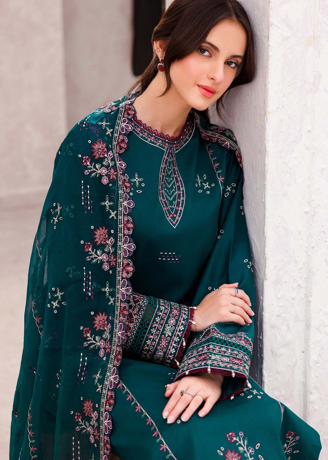 Farasha | Bahaar Embroidered Lawn'25 - Jade Bliss