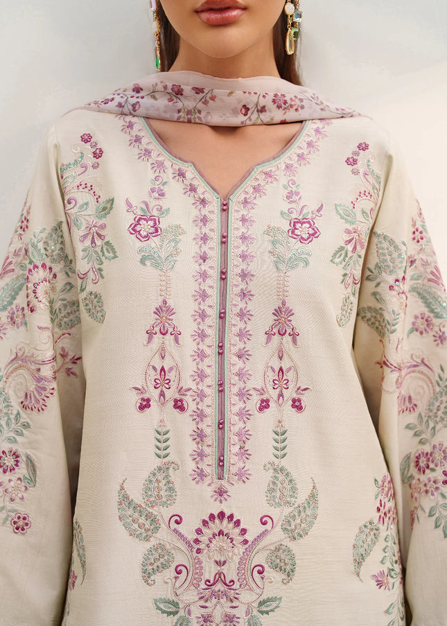 Baroque | Embroidered Raw Silk UF-4385