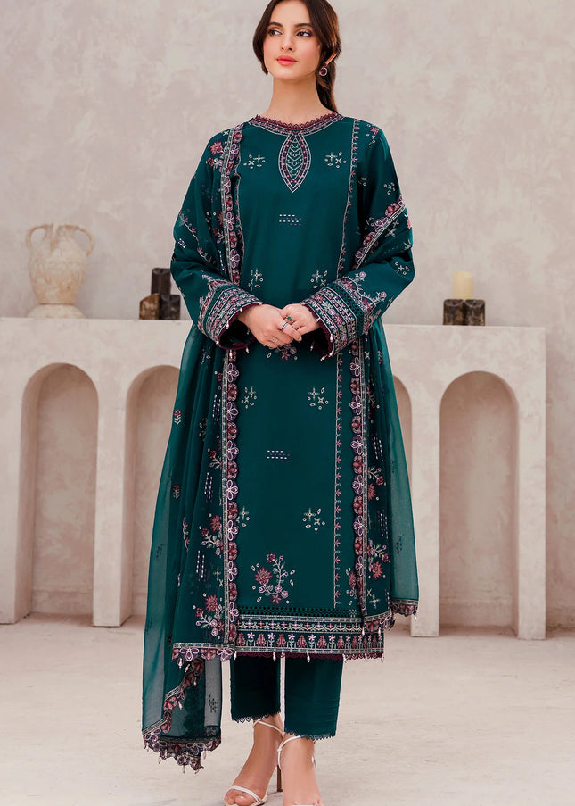 Farasha | Bahaar Embroidered Lawn'25 - Jade Bliss