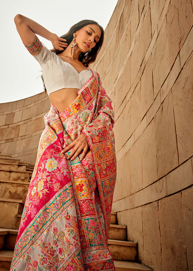 Kashmiri Handloom Weaved Saree