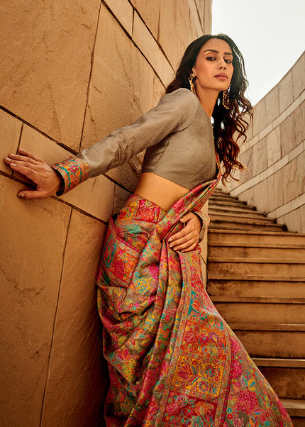 Kashmiri Handloom Weaved Saree