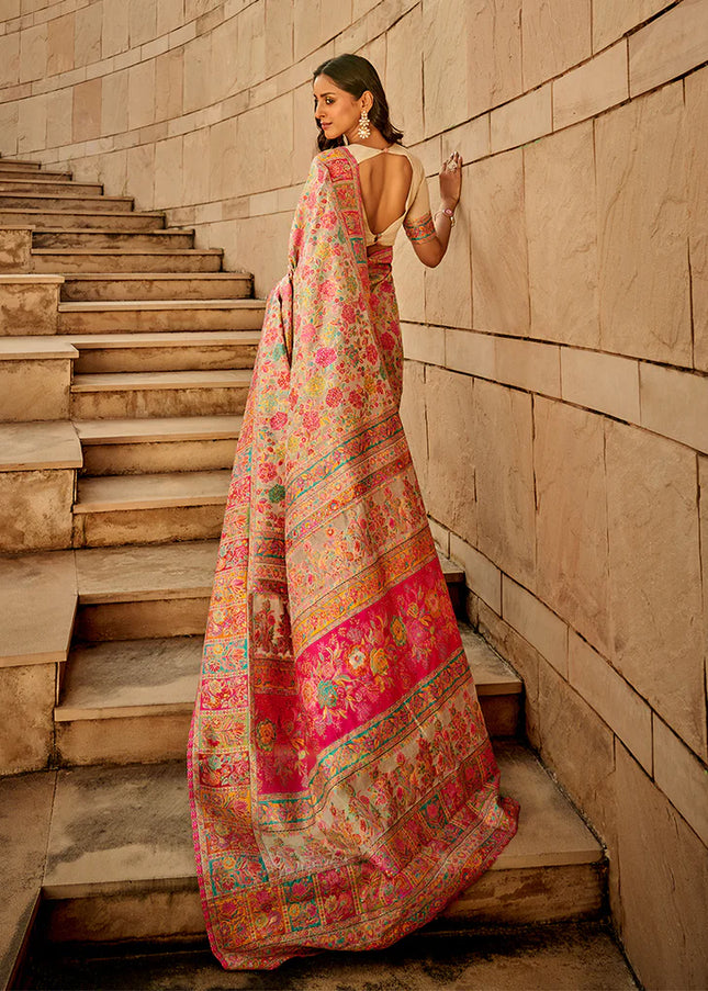 Kashmiri Handloom Weaved Saree