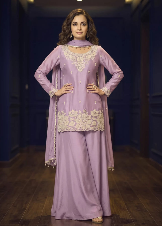 Chinnon Embroidered Sharara Suit Series