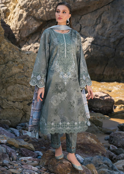 Baroque | Embroidered Printed Lawn UF-4118