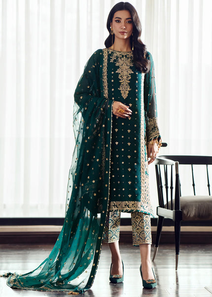 Baroque | Embroidered Chiffon UF-505