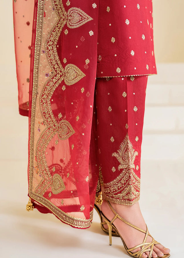 Jazmin | Premium Embroidered Raw Silk UR-7047