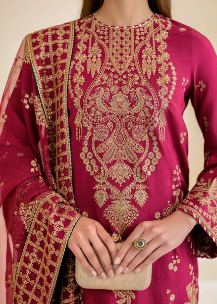 Jazmin | Premium Embroidered Raw Silk UR-7022