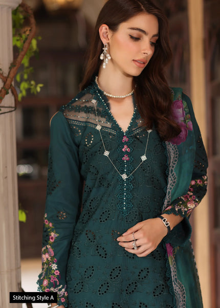 Noor By Saadia Asad | Noor Eid Luxury Schiffli Laserkari' 25 - Teal