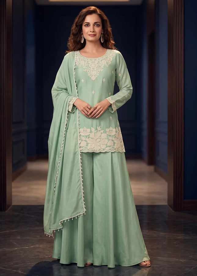 Chinnon Embroidered Sharara Suit Series