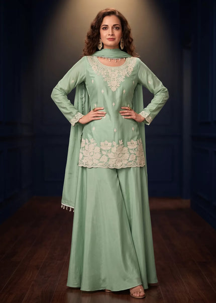 Chinnon Embroidered Sharara Suit Series