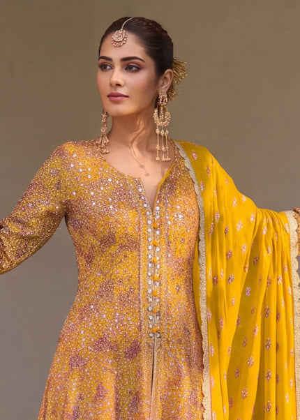 Georgette Embroidered Palazzo Suit Series
