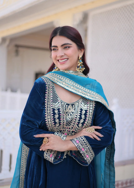 Velvet Embroidered Pant Style Suit Series