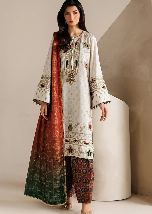 Jazmin | Embroidered Raw Silk UR-7085