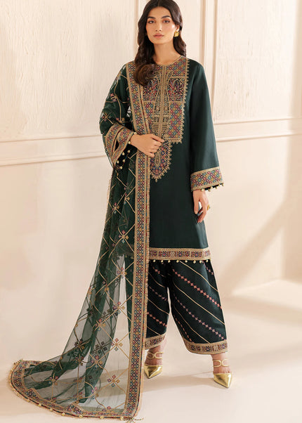 Jazmin | Premium Embroidered Raw Silk UR-7049