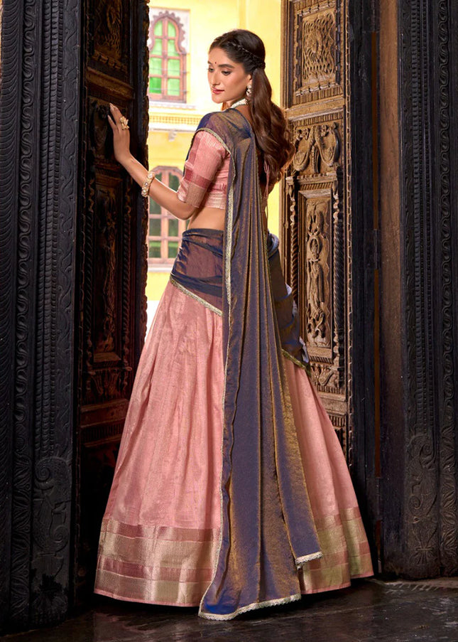 Pink Embroidered Lehenga Choli