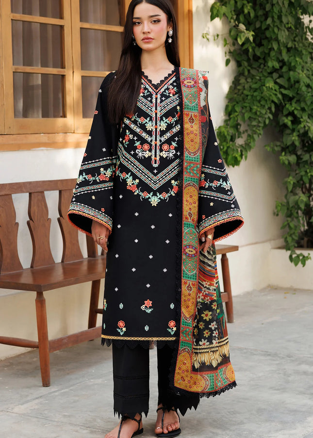 Farasha | Summer Weaves Embroidered Lawn'25 - Midnight Veil