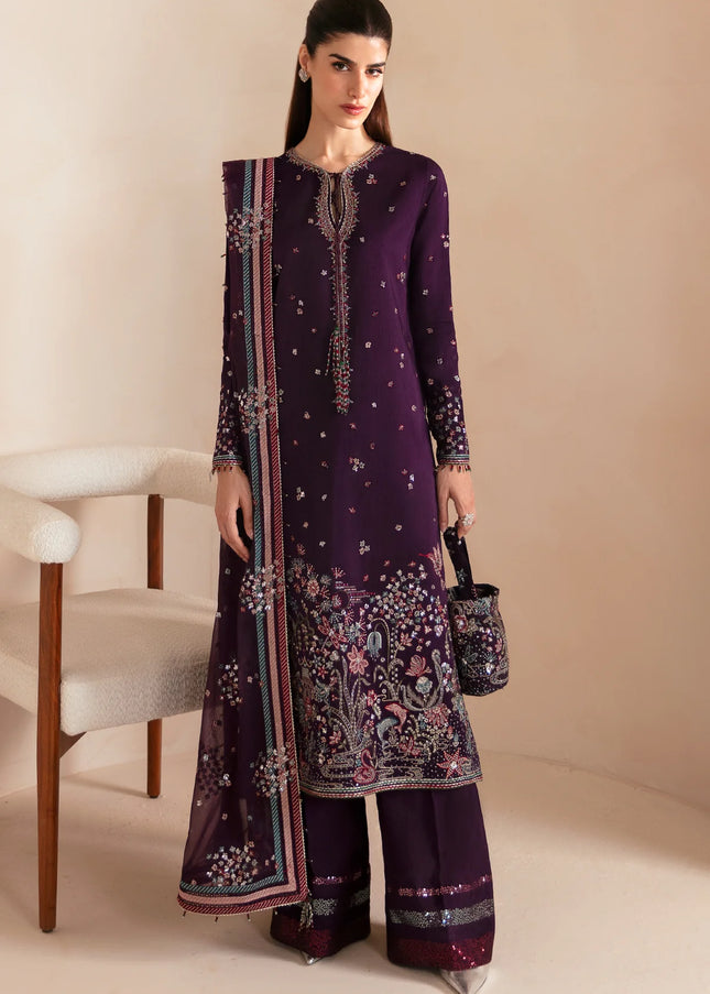 Jazmin | Premium Embroidered Raw Silk UR-7046