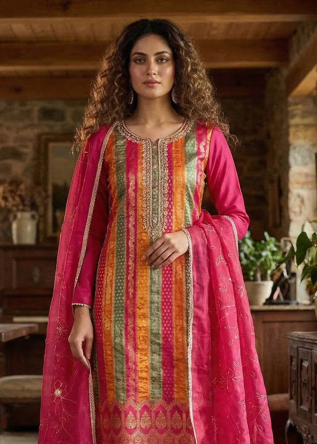 Viscose Printed and Weaved Pant Style Suit Series