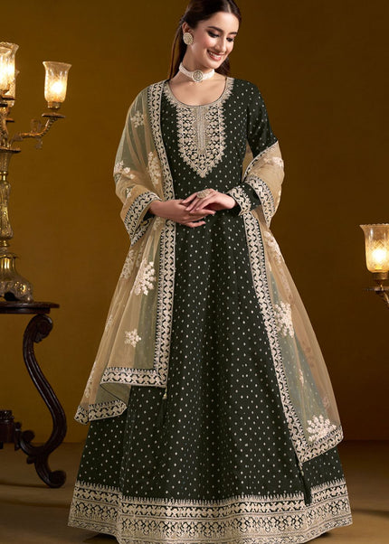 Black Embroidered Anarkali