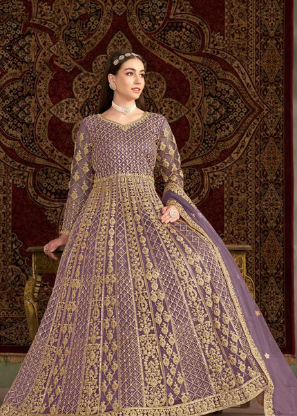 Lavender Embroidered Anarkali
