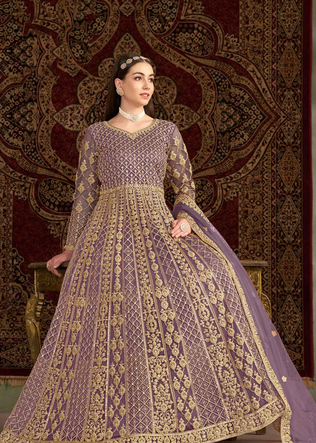 Lavender Embroidered Anarkali