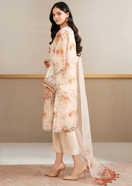 Baroque | Print Embroidered Cotton Net UF4034