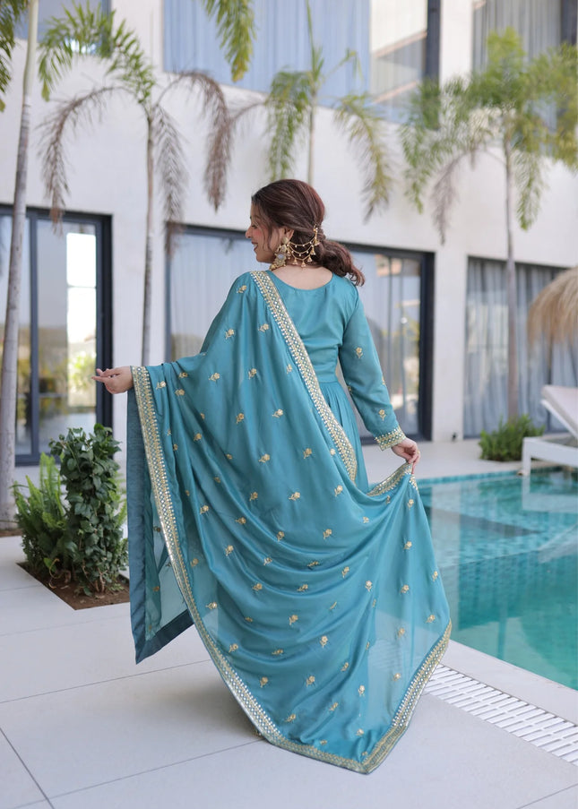 Silk Embroidered Sharara Suit Series