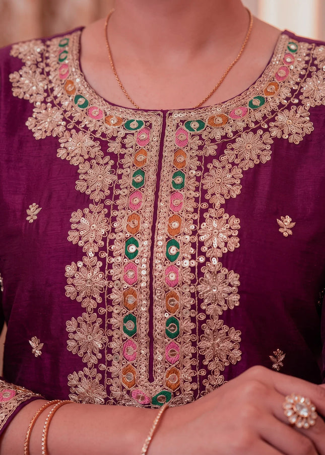 Chinnon Embroidered Sharara Suit Series