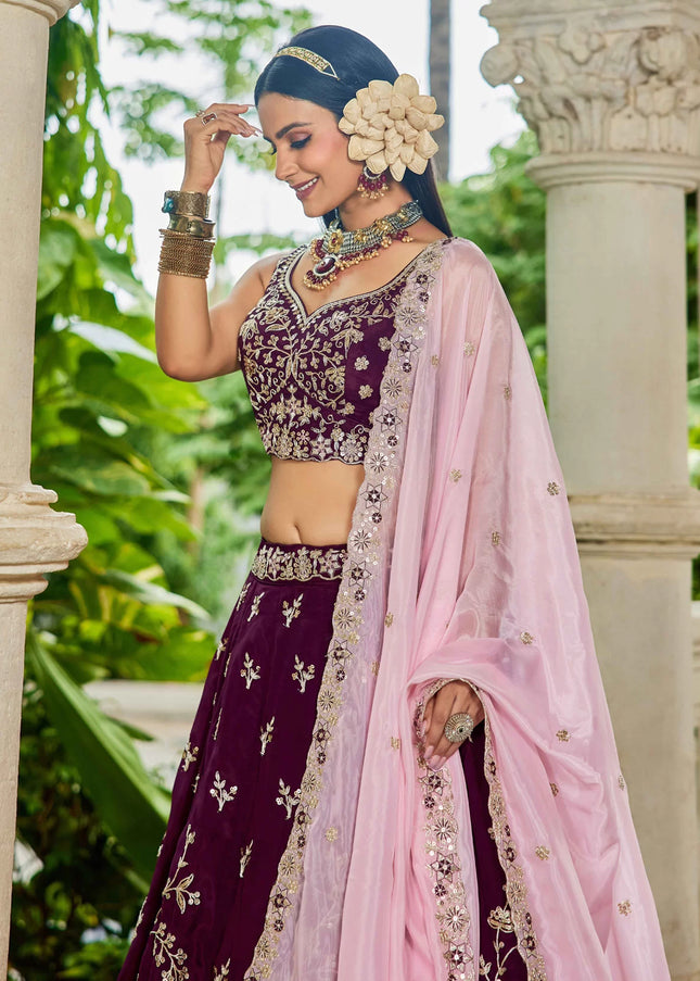 Rangoli Silk Embroidered Lehenga Choli Series