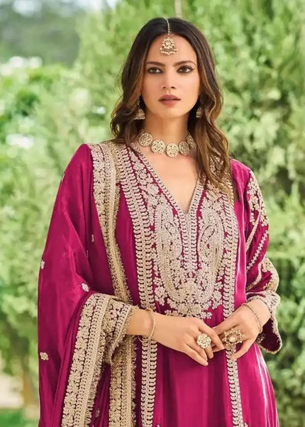 Chinnon Embroidered Sharara Suit Series