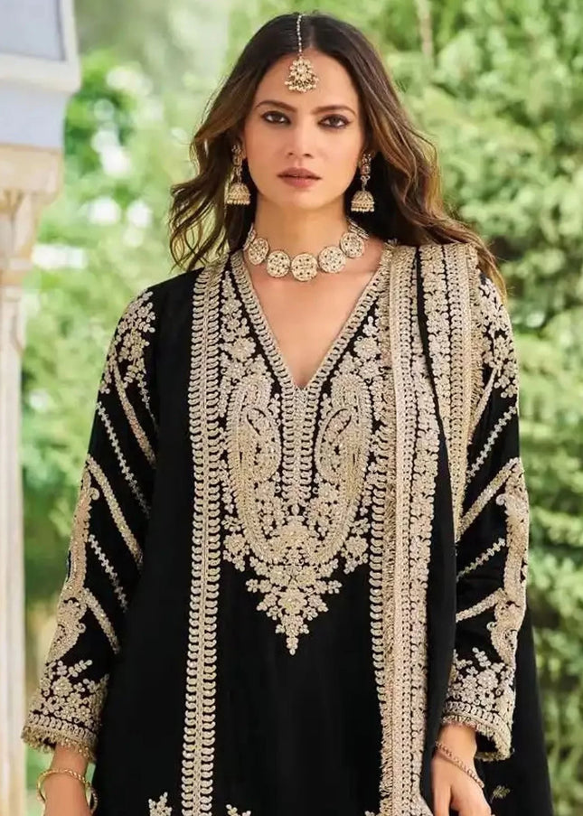 Chinnon Embroidered Sharara Suit Series