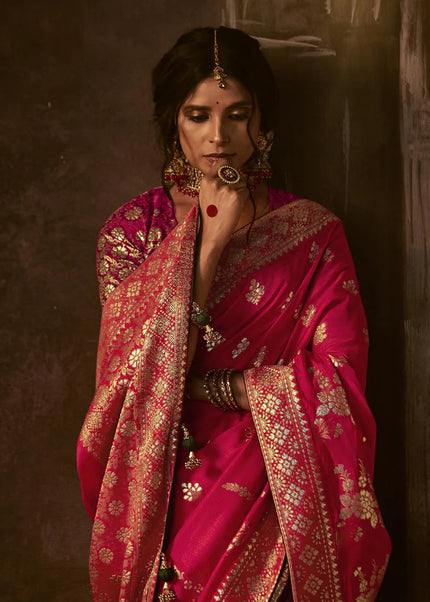 Red Embroidered Wedding Saree