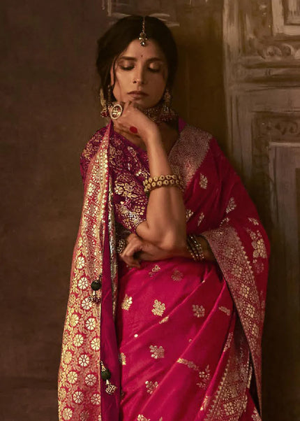 Red Embroidered Wedding Saree