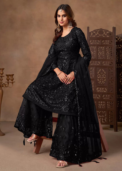 Net Embroidered Gharara Suit Series