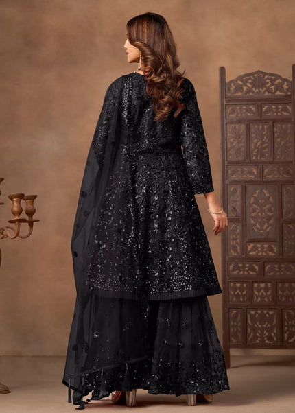 Net Embroidered Gharara Suit Series