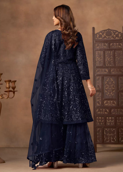 Net Embroidered Gharara Suit Series