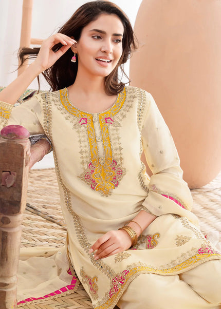 Goldend Embroidered Pant Style Suit