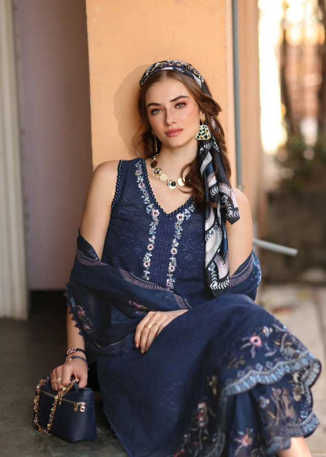 Noor By Saadia Asad | Noor Eid Luxury  Printskhaas '26 - Imperial Blue