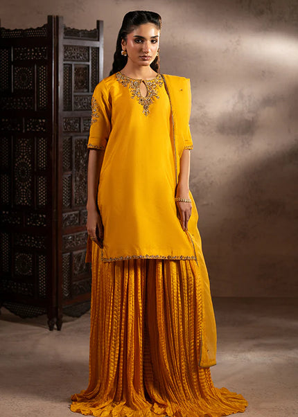 Farrukhzia | Fareesha - Mustard Yellow
