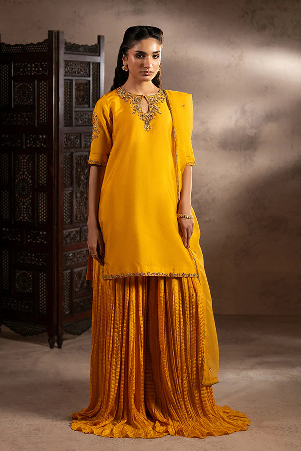 Farrukhzia | Fareesha - Mustard Yellow