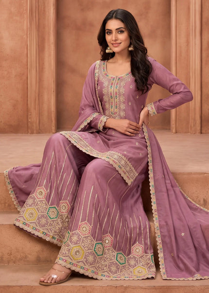 Chinnon Embroidered Sharara Suit Series