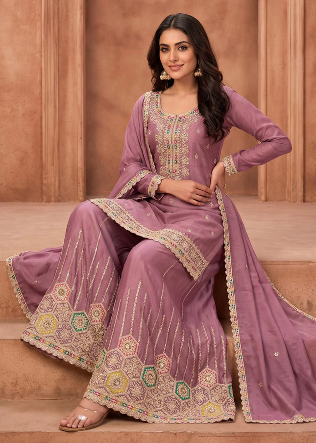Chinnon Embroidered Sharara Suit Series