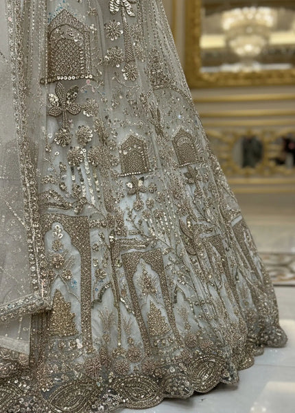 Offwhite Embroidered Lehenga Choli