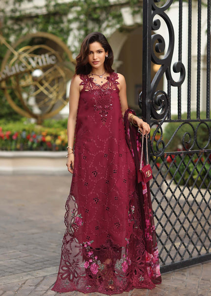 Noor By Saadia Asad | Noor Luxe Chikankari '26 - Bordeaux