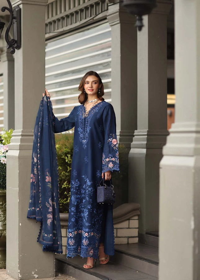 Noor By Saadia Asad | Noor Luxe Chikankari '26 - Sapphire Blue