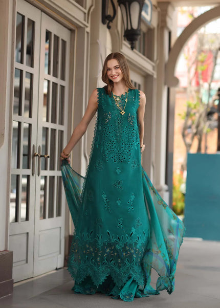 Noor By Saadia Asad | Noor Luxe Chikankari '26 - Malachite Green