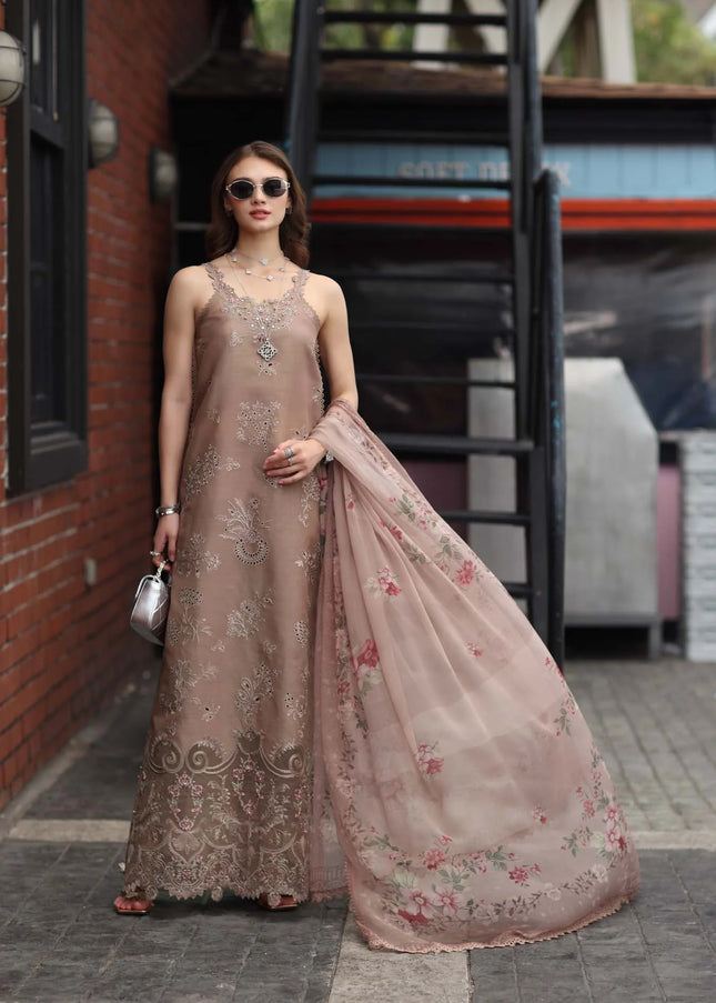 Noor By Saadia Asad | Noor Luxe Chikankari '26 - Etoupe Love