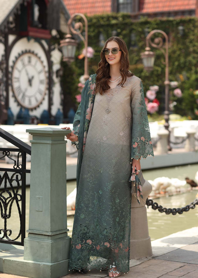 Noor By Saadia Asad | Noor Luxe Chikankari '26 - Smoke Zinc