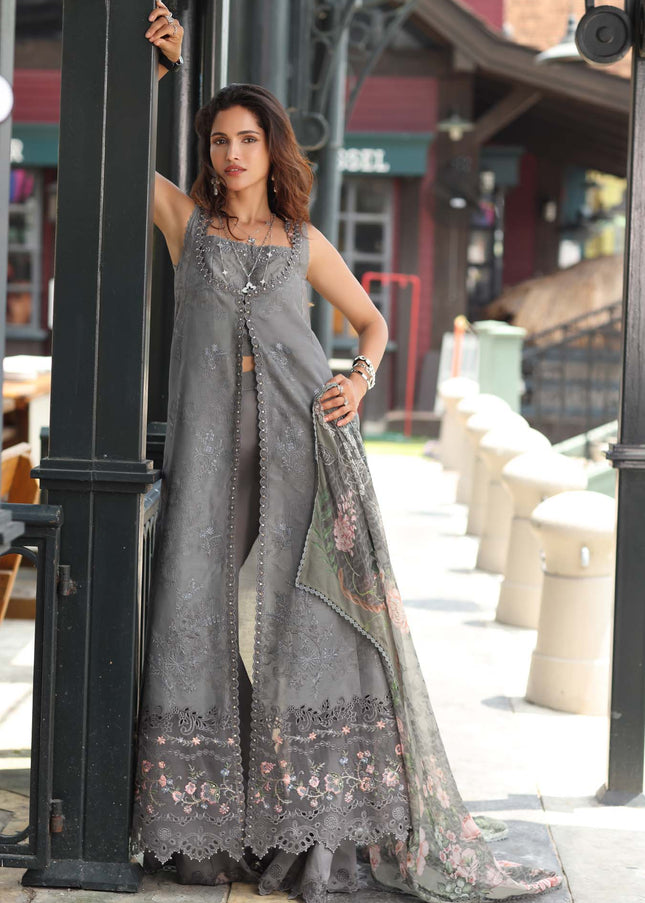 Noor By Saadia Asad | Noor Luxe Chikankari '26 - Shadow Grey