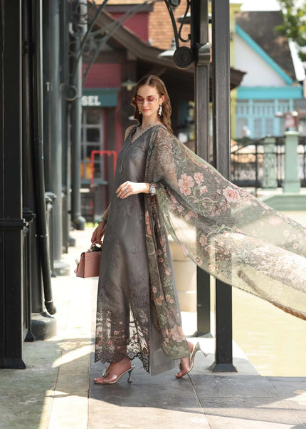 Noor By Saadia Asad | Noor Luxe Chikankari '26 - Shadow Grey